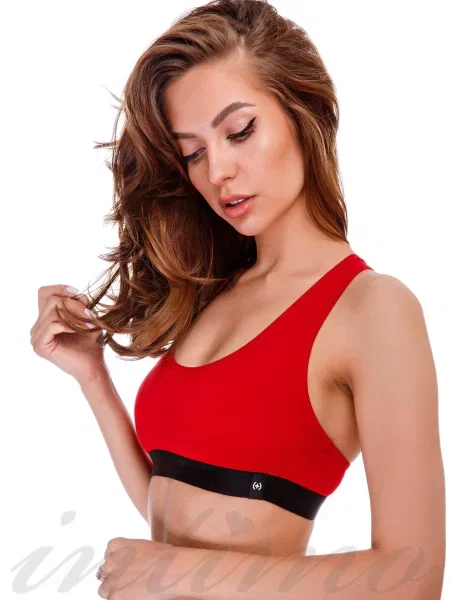 Бюстгальтер-топ с мягкой чашкой Brick bralette червоний