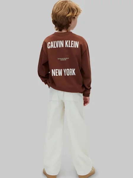 Суитчър Calvin Klein Jeans кафяво