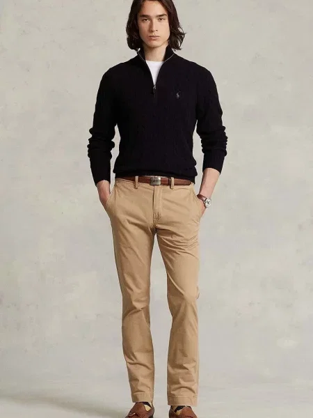 Шерстяной свитер Polo Ralph Lauren черный