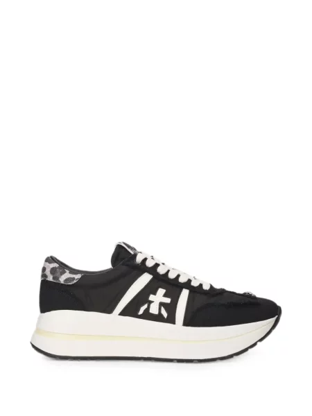 Sneakerși Premiata cu imagine cu model leopard negru