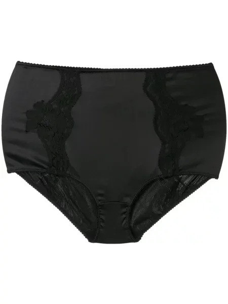 Chiloți Dolce & Gabbana cu talie înaltă din dantelă negru