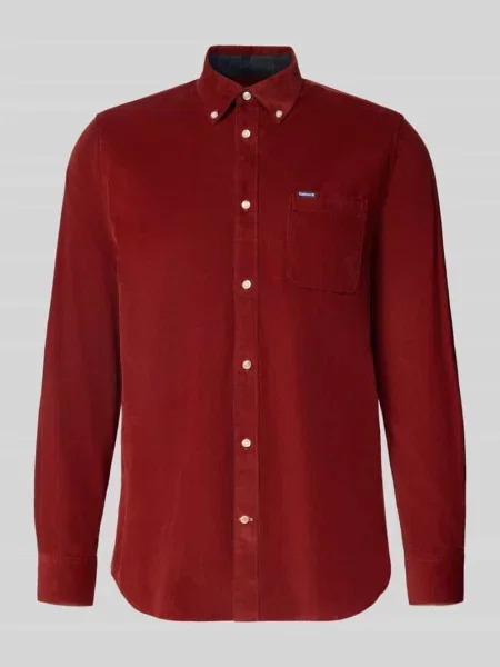 Barbour koszula sztruksowa RAMSEY czerwona