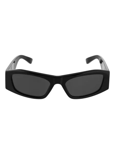 Lniane okulary przeciwsłoneczne Balenciaga czarne
