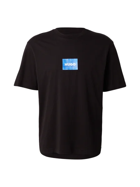 HUGO Tricou Nayonix albastru alb negru