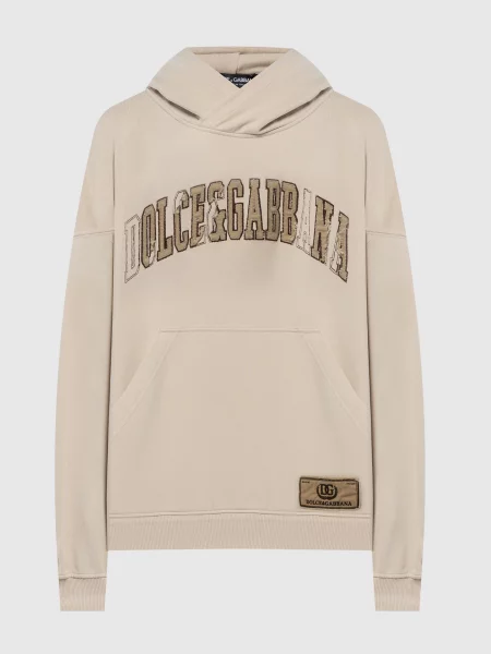 Худі з логотипом Dolce&gabbana бежеве