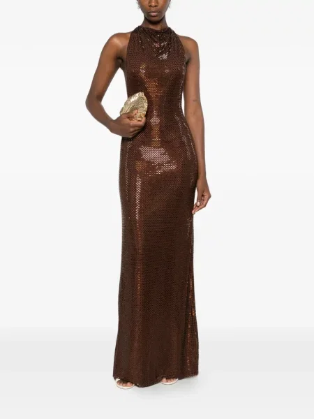 Stras rochie maxi Self-portrait maro