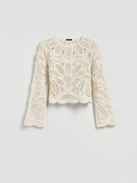 Reserved Top ajurat galben-pal galben