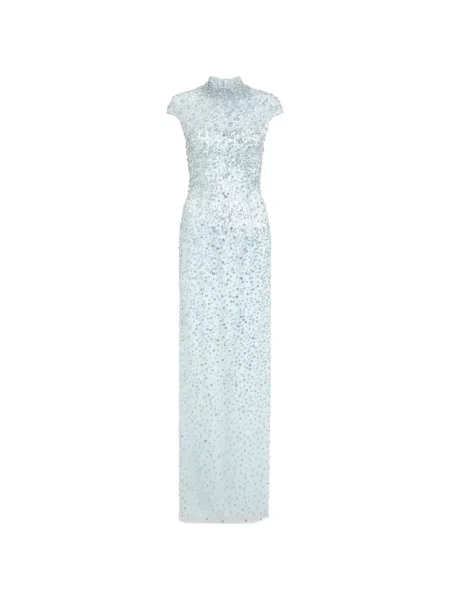Maxi rochie maxi Jenny Packham cu mărgele de costum albastru