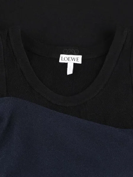 Top Loewe fără mâneci drapat albastru