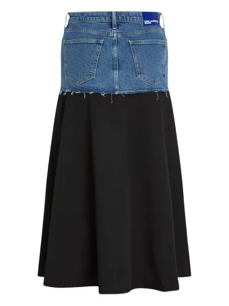 Fustă din denim Karl Lagerfeld Jeans albastru