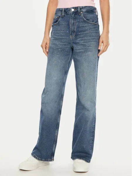 Tommy Jeans Blugi Mia Straight Fit albastru