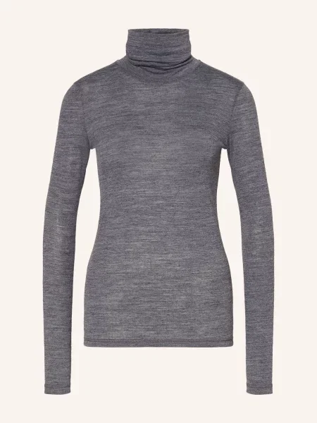 Jil Sander Tričko S Rolákem šedá