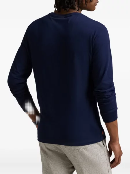 Tricou polo Polo Ralph Lauren cu dungi cu două rânduri de nasturi cu aplicații negru