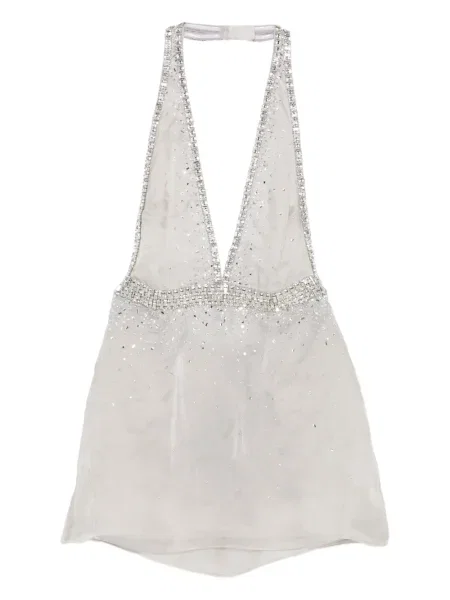 Mała mały sukienka mini Retrofete garniturowa szara