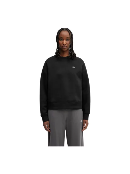 Dzianinowa bluza Lacoste czarna