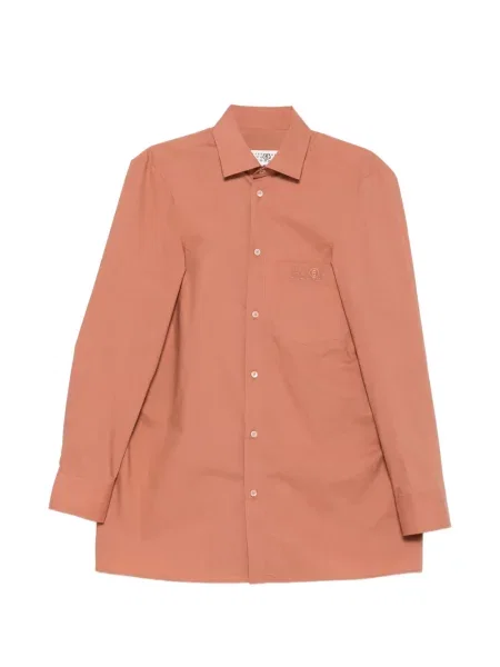 Cămașă Mm6 Maison Margiela cu broderie maro