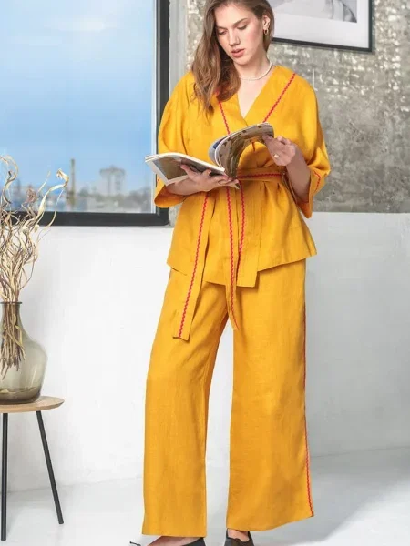 Костюмна піжама Silence жовта