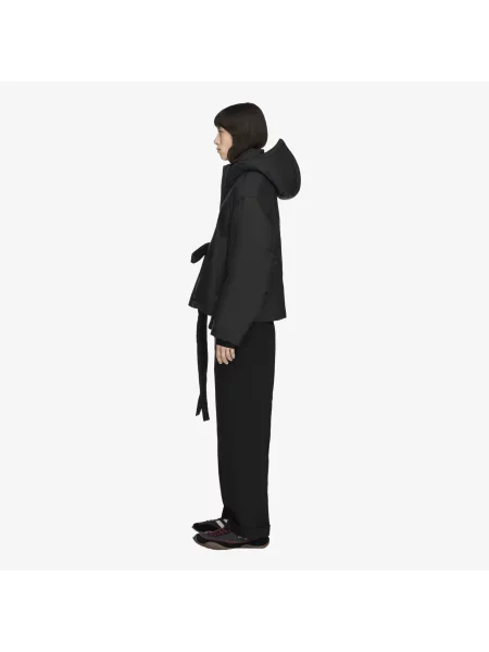 Jachetă Hooded Puffer Jacket Black M negru