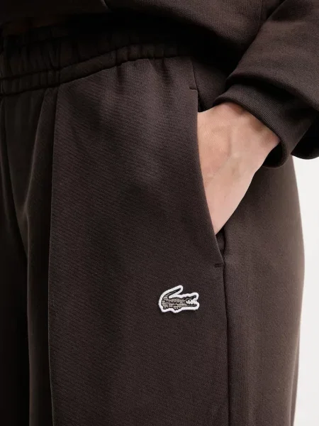 Однотонные спортивные штаны Lacoste коричневые