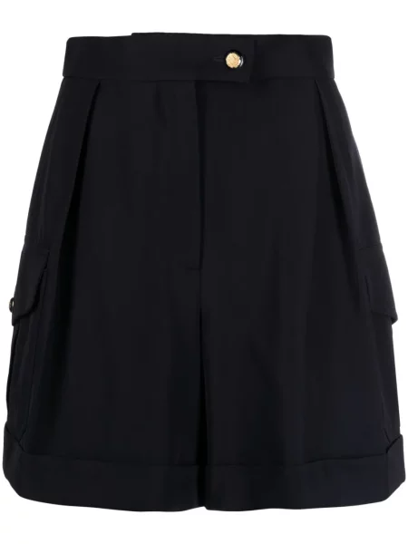 Szorty cargo Alexander Mcqueen z wysoką talią niebieskie