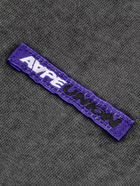 Φαρδύ πόδι παντελόνι Aape By *a Bathing Ape® με απλικέ γκρι