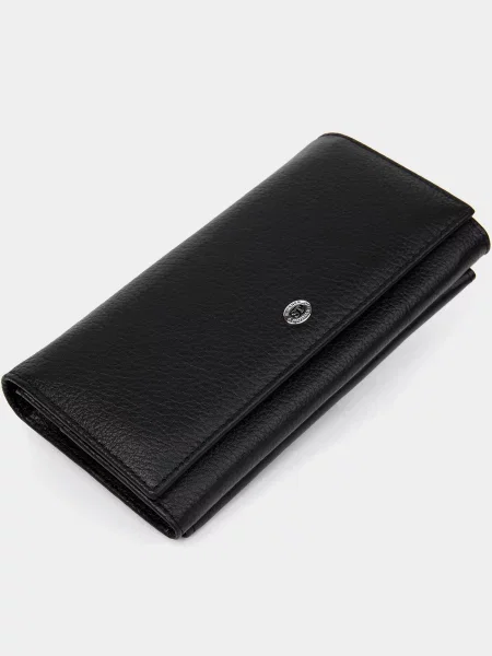 ST Leather Accessories Гаманець Шкіра чорний