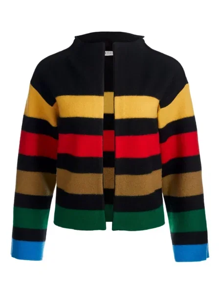 Gulerat geacă Alice + Olivia cu dungi negru