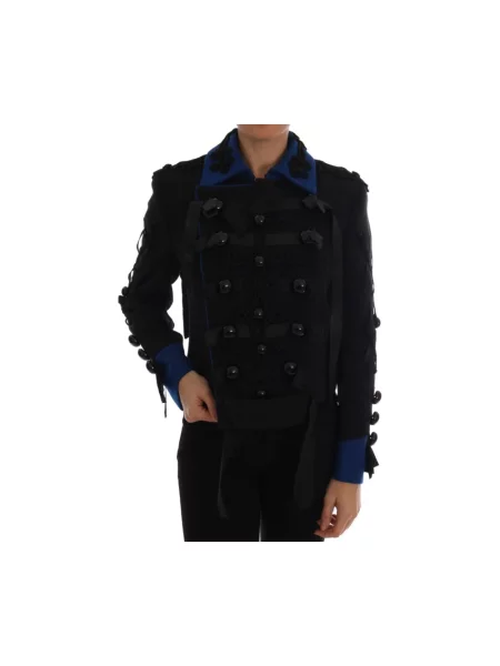 Trencz Dolce And Gabbana wełniany czarny