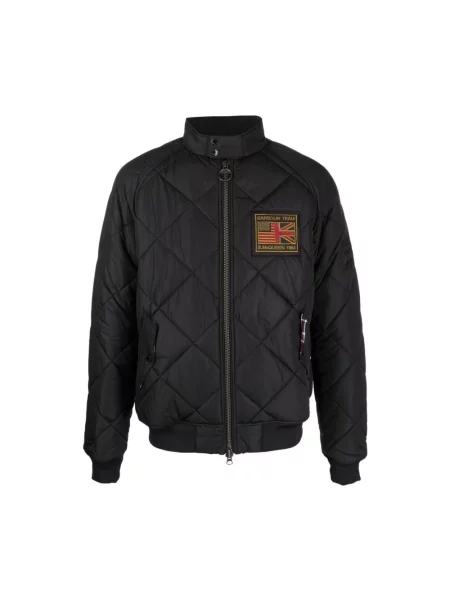 Ocieplana kurtka Barbour z logo czarna