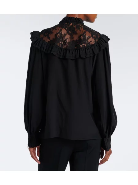 Bluză Chloé de mătase negru