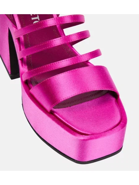 Sandale Nodaleto din satin cu platformă roz