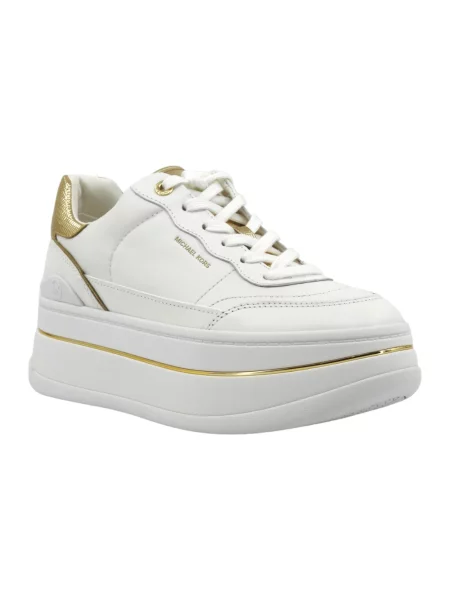 Sneakersy Michael Kors skórzane na platformie białe