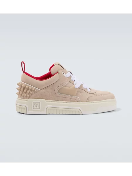 Sneakerși Christian Louboutin din piele bej