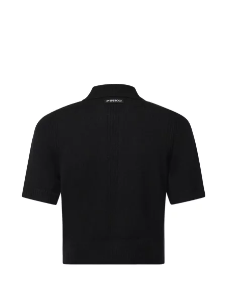 Gulerat tricou polo Pinko negru