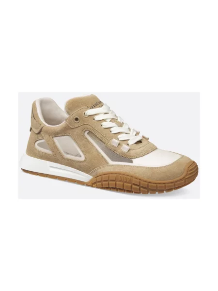 Sneakersy Dior skórzane beżowe