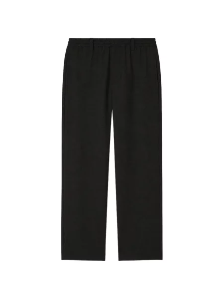 Pantaloni Retori de flanelă cu cordon negru
