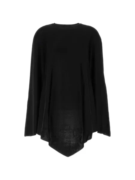 Geacă Balenciaga tricotate asimetrică negru