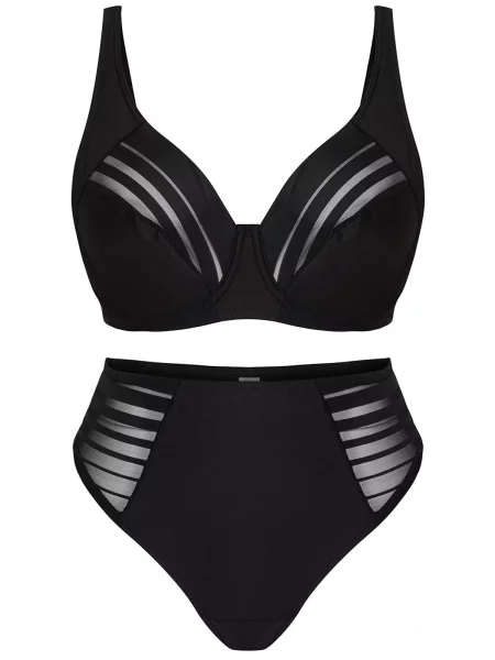 Palton Trendyol cu dungi negru