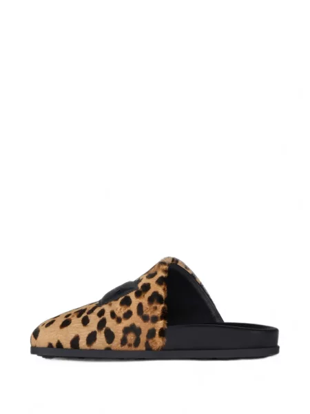 Papuci tip mules Givenchy din piele fără toc cu model leopard