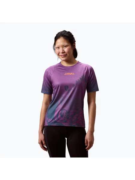 Tricou de ciclism pentru femei Endura Singletrack Print W end purple violet