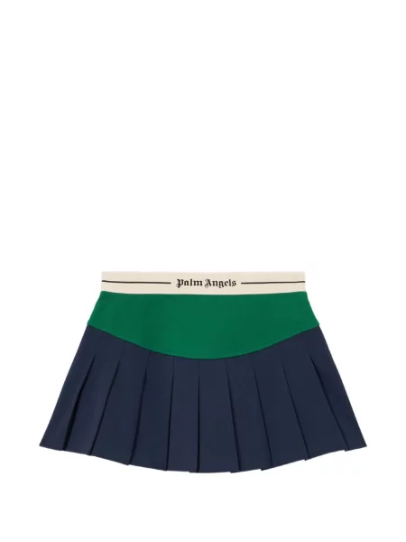 Fusta plisata Palm Angels cu autograf albastru