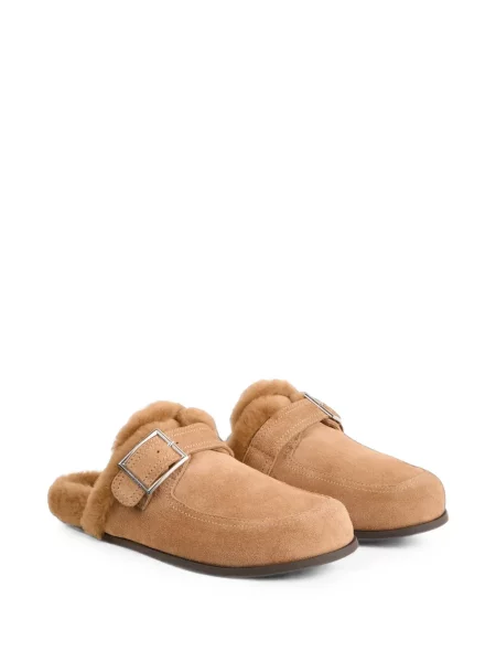Papuci tip mules Jimmy Choo cu cataramă cu bretele