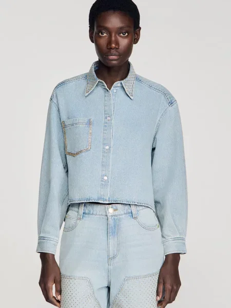 Сорочка Sandro блакитна