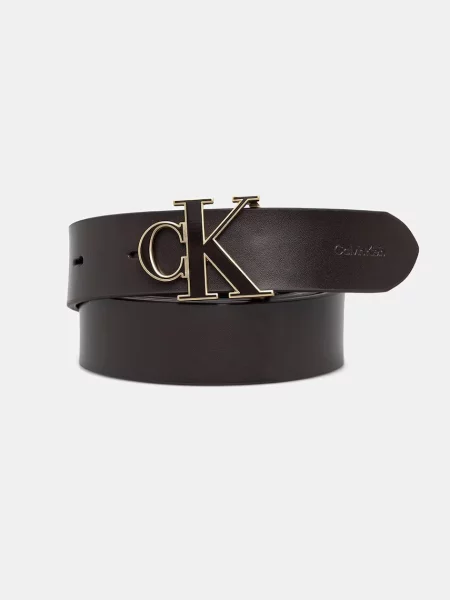 Calvin Klein pasek skórzany brązowy