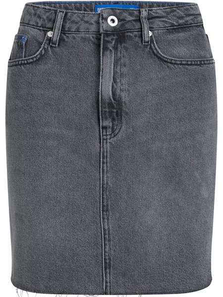 Džínsová sukňa Karl Lagerfeld Jeans sivá
