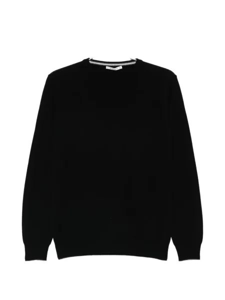 Pulover Kangra cu decolteu rotund negru