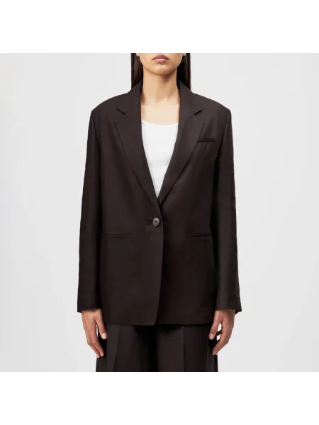 Drykorn Blezer Mowtie Z Lnu braun brązowa