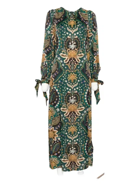 Костюм макси рокля Farm Rio с принт зелено