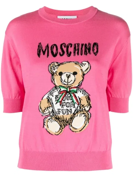 Decupat ursuleț de pluș pulover Moschino roz