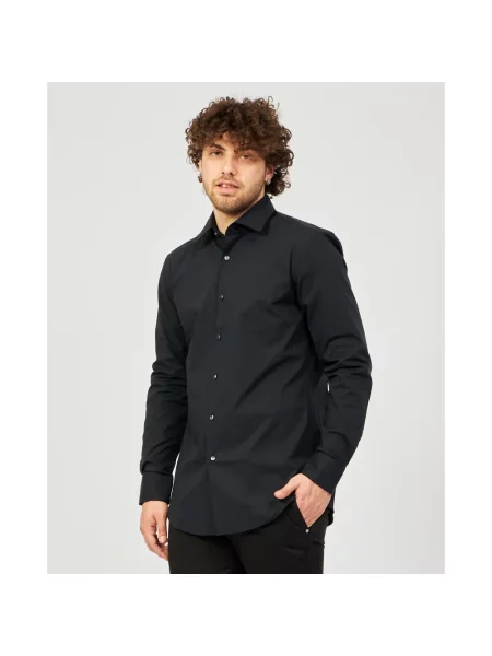 Koszula biznesowa o kroju slim fit z dodatkiem streczu Boss czarna